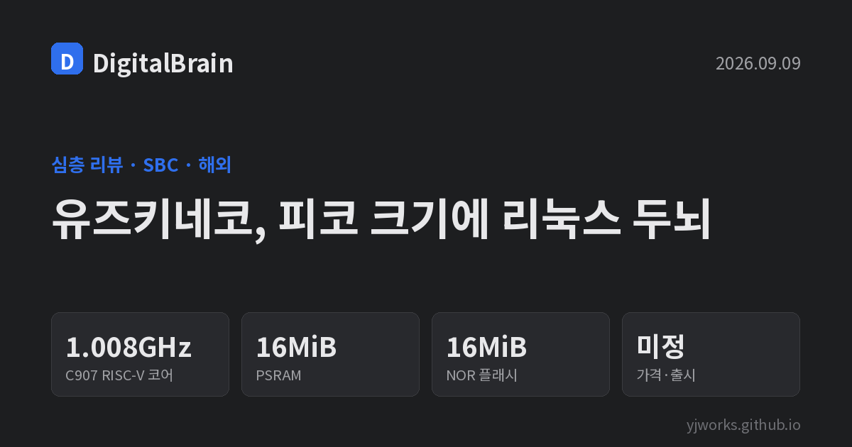 커버 카드: PSRAM 16MiB, 클록 1.008GHz, 플래시 16MiB, 가격 미정